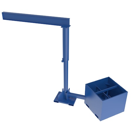 Vestil Portable Offset Jib, Empty Base, 8 ft., 1K JIB-CBX-100-8-10